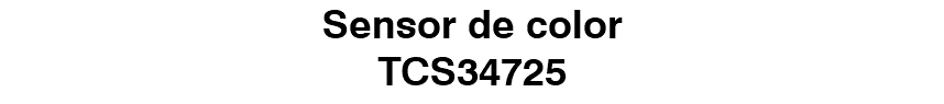 Sensor de color TCS34725